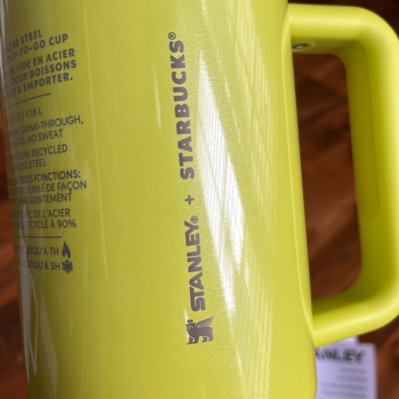 2024 Starbucks Stanley Tumbler Green/Yellow Pearl 40 oz.🌸 - Picture 5 of 9